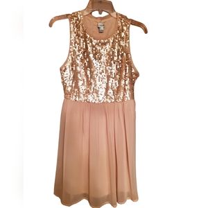 FOREVER 21 SEQUIN BODICE SLEEVELESS DRESS SZ S